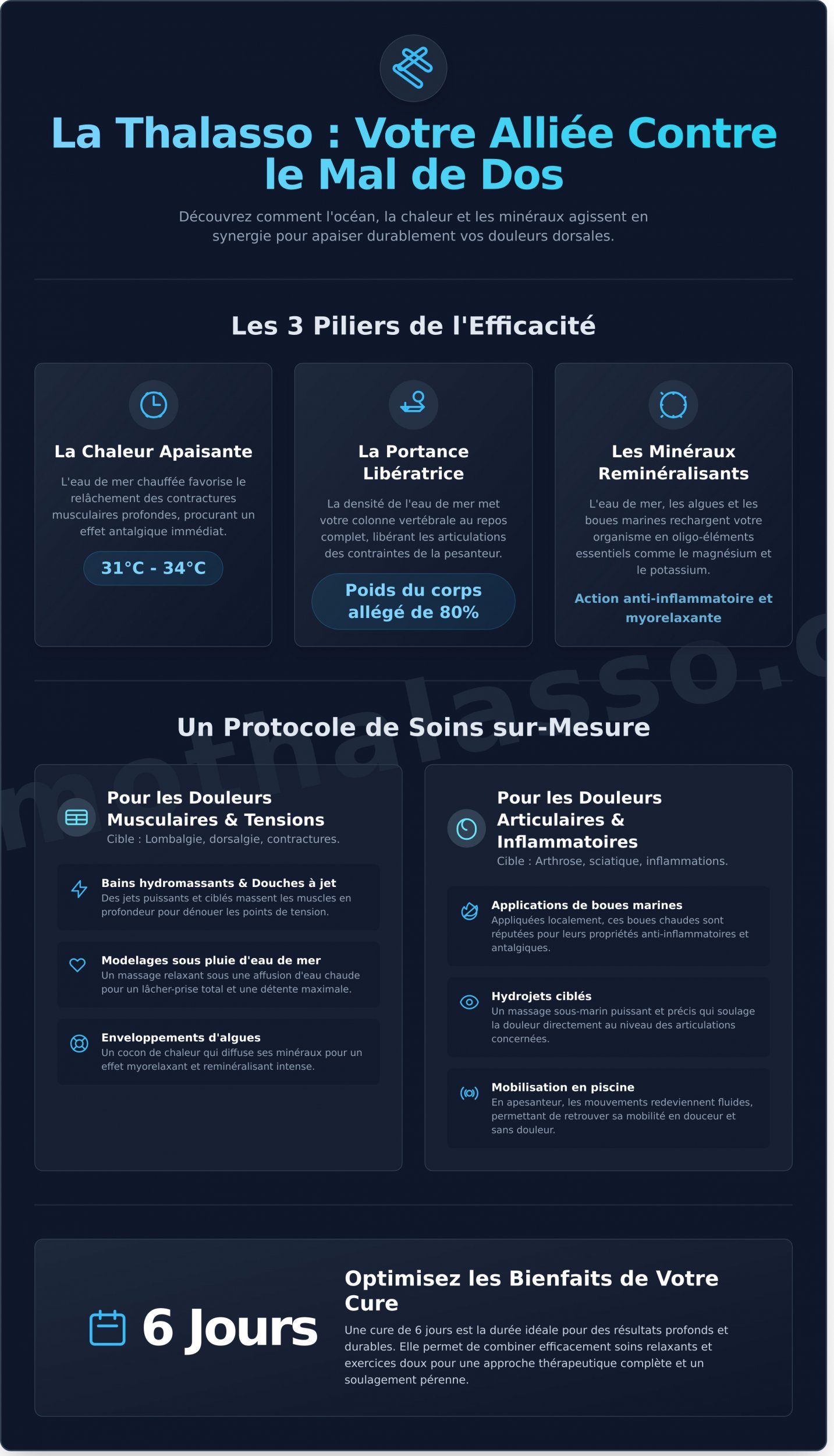 Thalasso Mal de Dos : Le Guide Complet Pour Soulager Vos Douleurs - Infographic