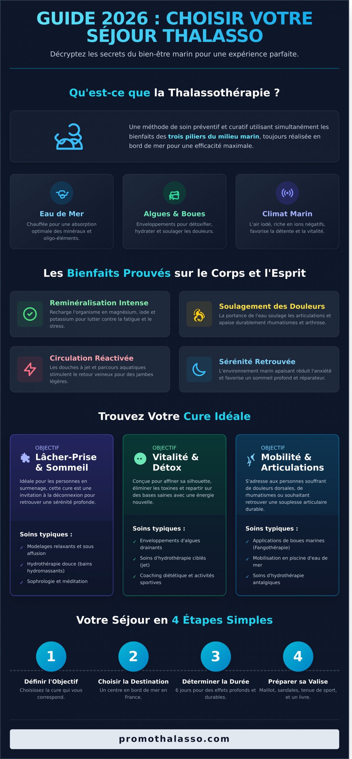 Séjour Thalasso : Le Guide Complet Pour Choisir Votre Cure Idéale en 2026 - Infographic