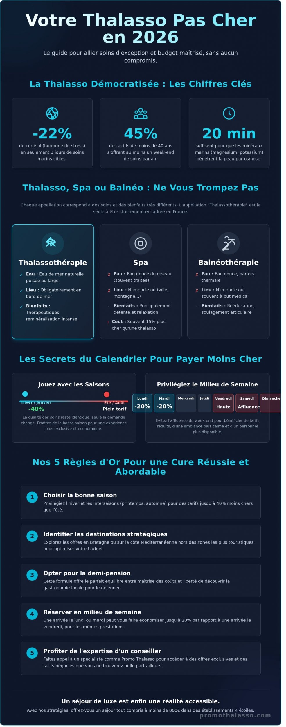 Thalasso Pas Cher : Le Guide Expert pour s&rsquo;Offrir le Bien-être au Meilleur Prix en 2026