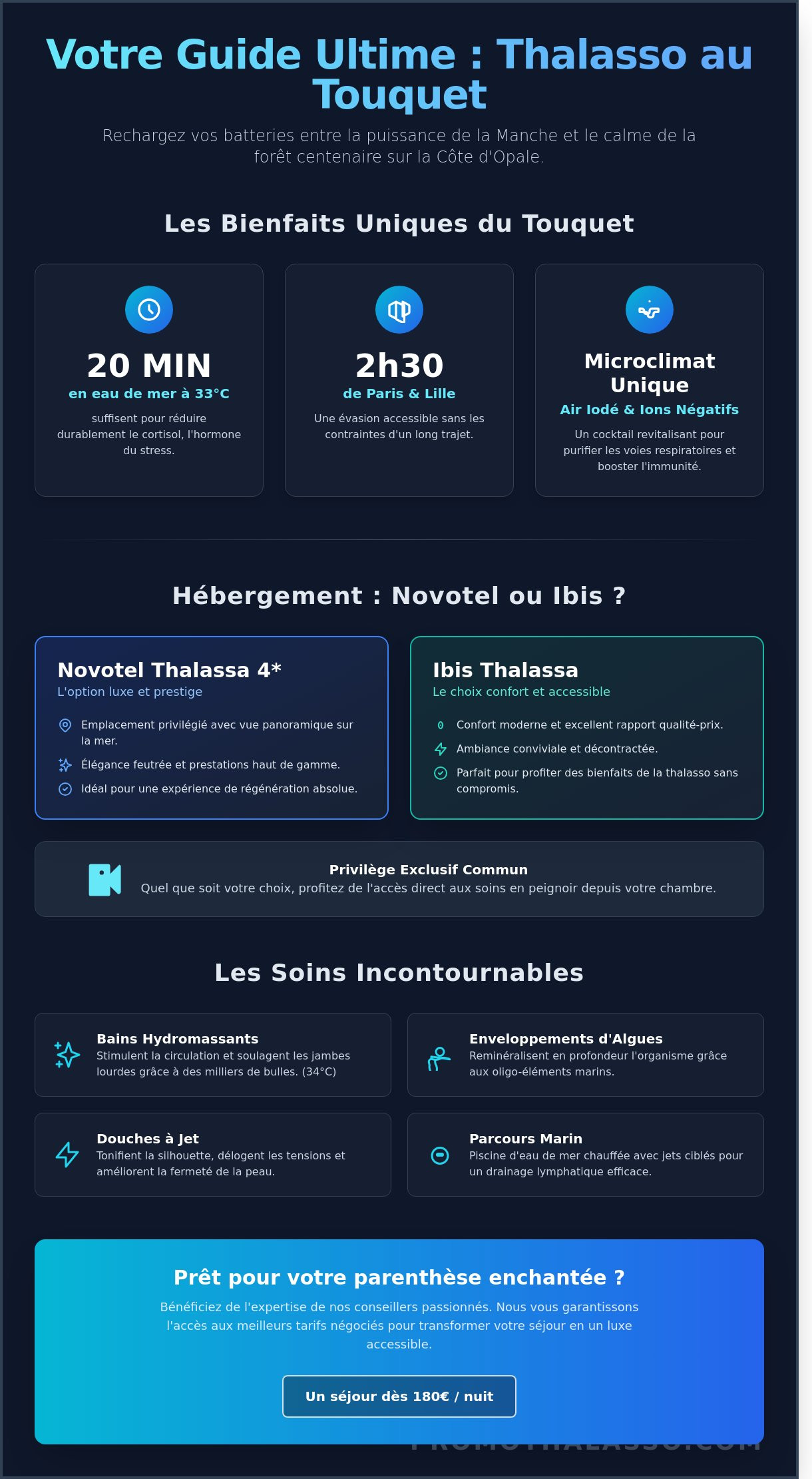 Thalasso au Touquet : Votre Guide Complet pour une Escale Bien-être en Côte d’Opale