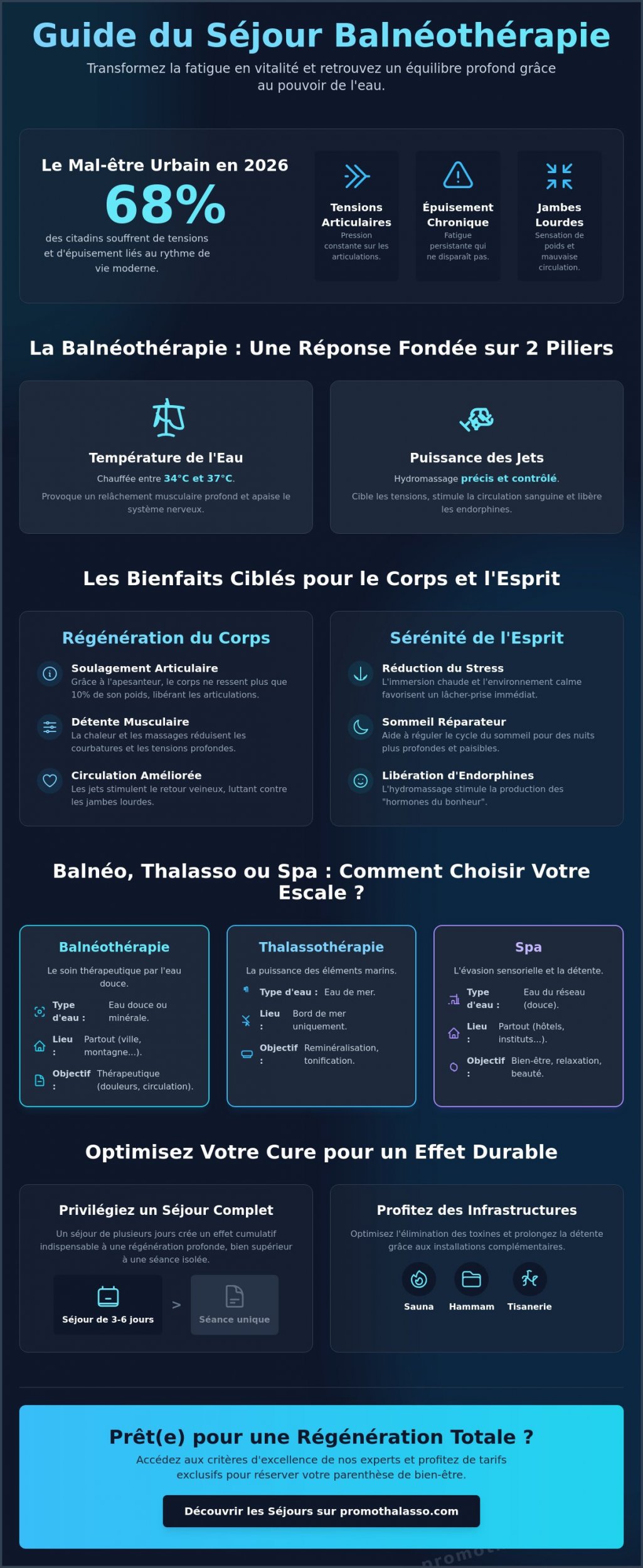 Séjour balnéothérapie : Le guide complet pour une régénération totale en 2026