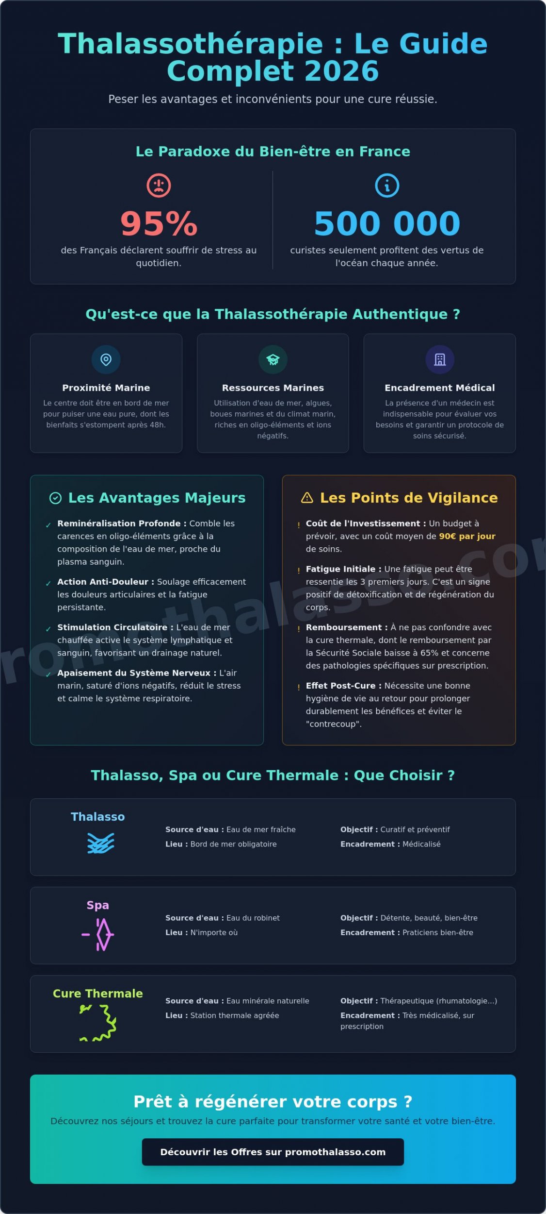 Avantages et inconvénients de la thalasso : le guide complet pour bien choisir en 2026